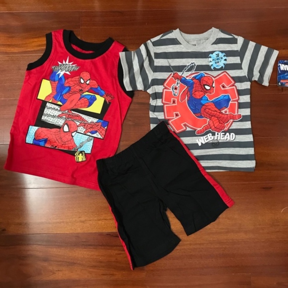 SPIDER-MAN WEB HEAD TODDLER 3 PIECE SHIRT - Picture 7 of 7
